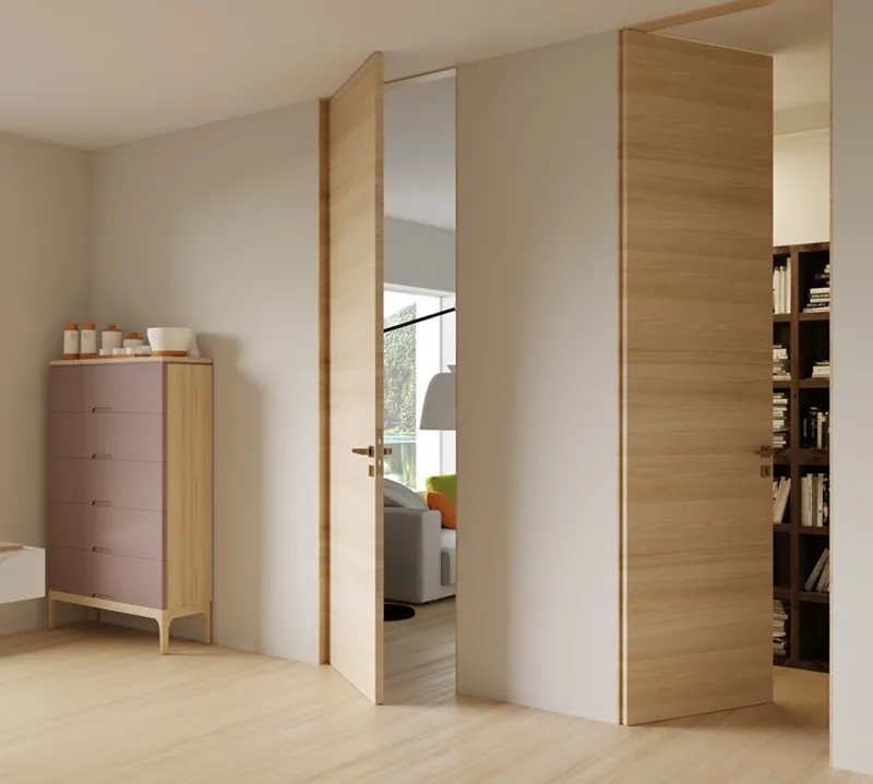 Aluminum Wood Hidden Frame Interior-Door