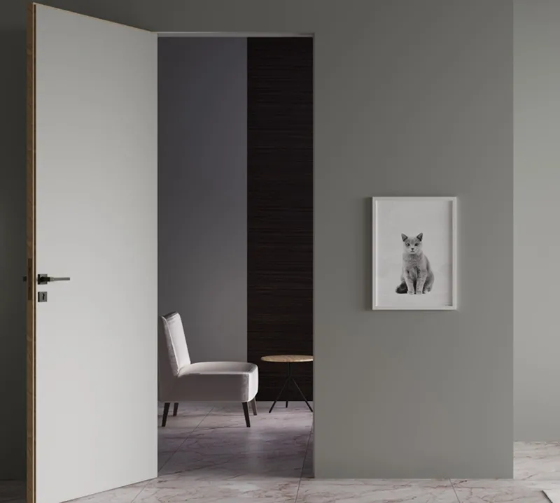 Aluminum Wood Hidden Frame Interior-Door