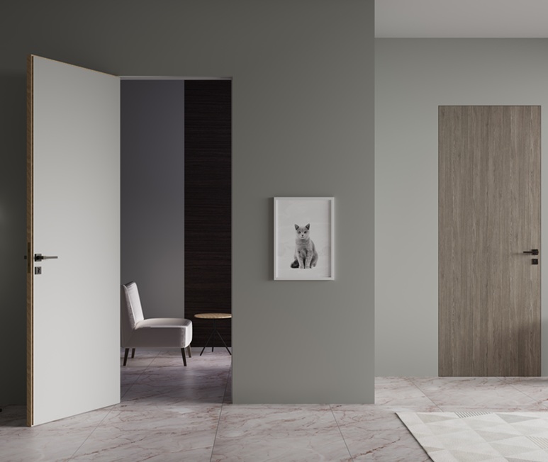 Aluminum Clad Hidden Door