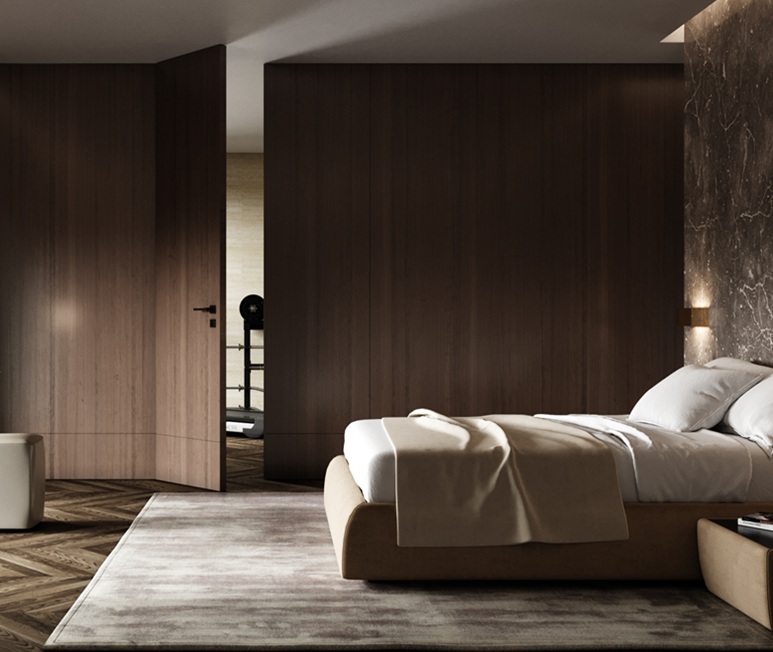 Minimalist Hidden Wood Door