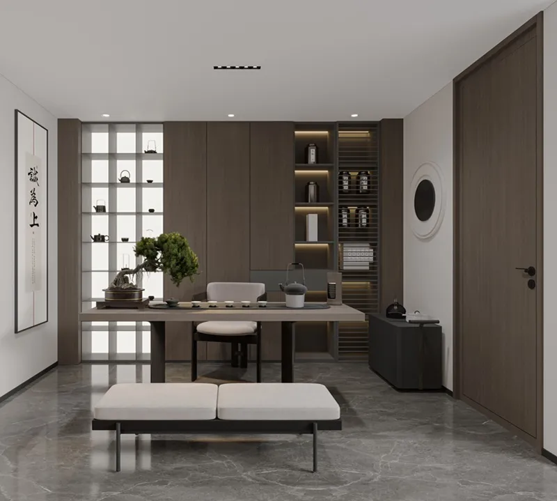 Aluminum Wood Hidden Frame Interior-Door