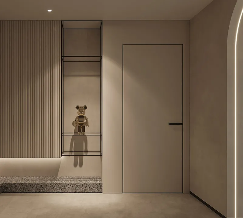 Aluminum Wood Hidden Frame Interior-Door