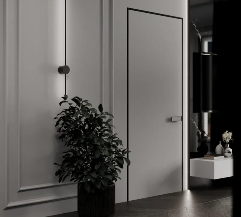 Aluminum Wood Hidden Frame Interior-Door
