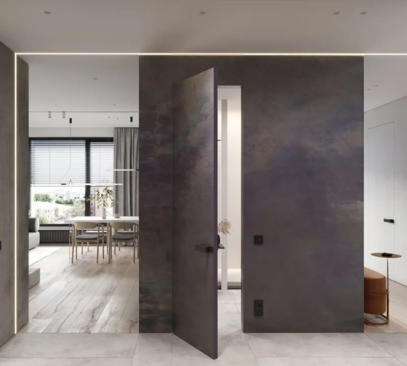 Aluminum Wood Hidden Frame Interior-Door