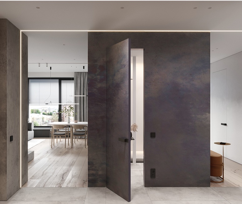 Invisible Aluminum Wood Door