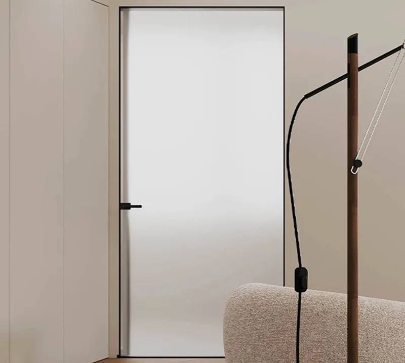 Aluminum Glass Hidden Frame Interior Door