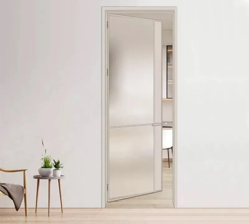 Aluminum Glass Hidden Frame Interior Door