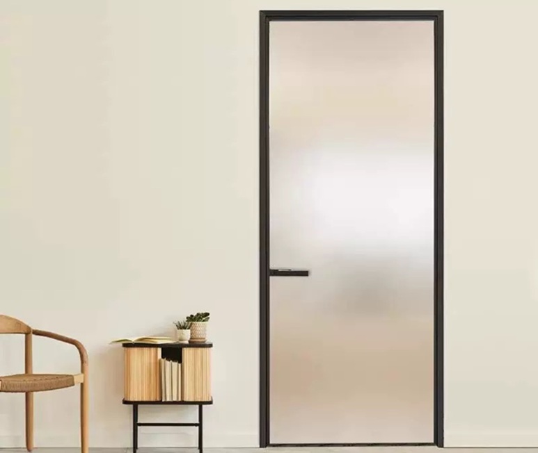 Black Aluminum Glass Door