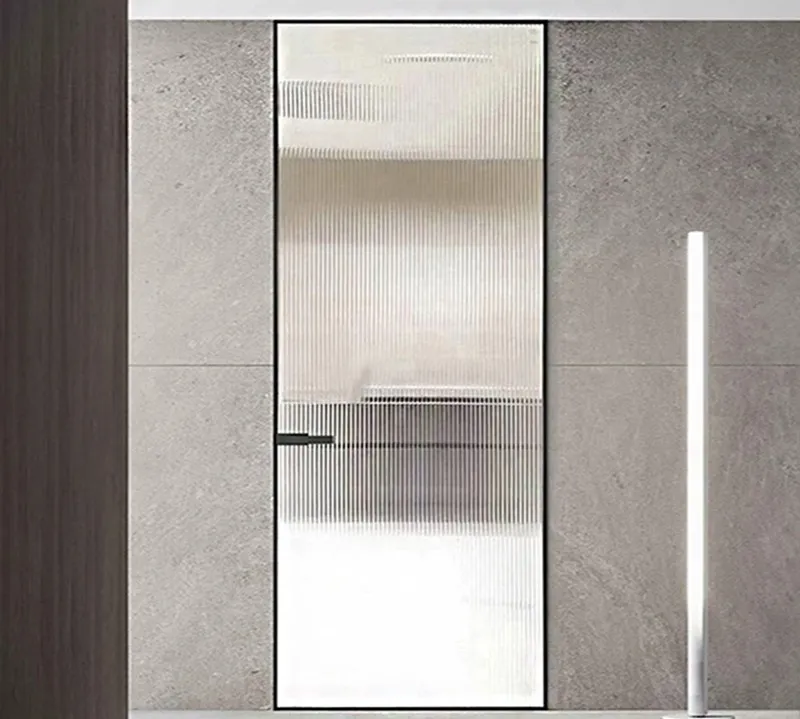 Aluminum Glass Hidden Frame Interior Door
