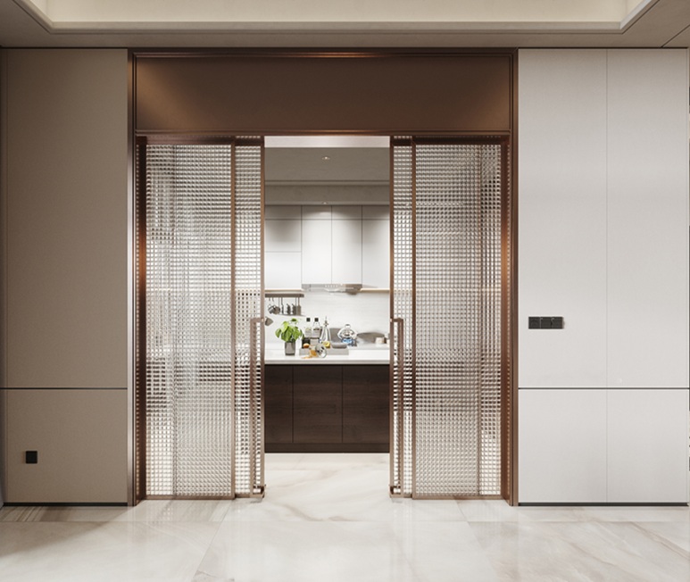 Sliding Aluminum Glass Door for Kitchen