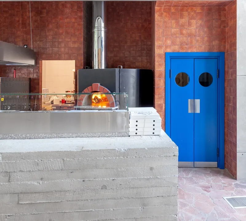 Double-Leaf Fire Door with Glass