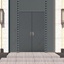 Armored Entrance Doors with Aluminum Leaf