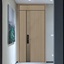House Armored Door with Wood Leaf